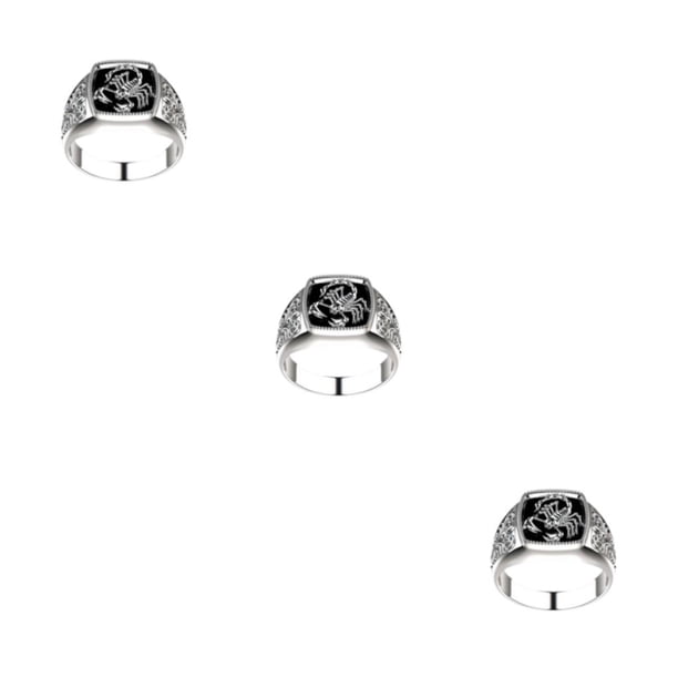 Sonducket Anillo de escorpión punk único de plata para hombres Adecuado para diferentes ocasiones Anillos de aleación simples y únicos para Type1 NO1