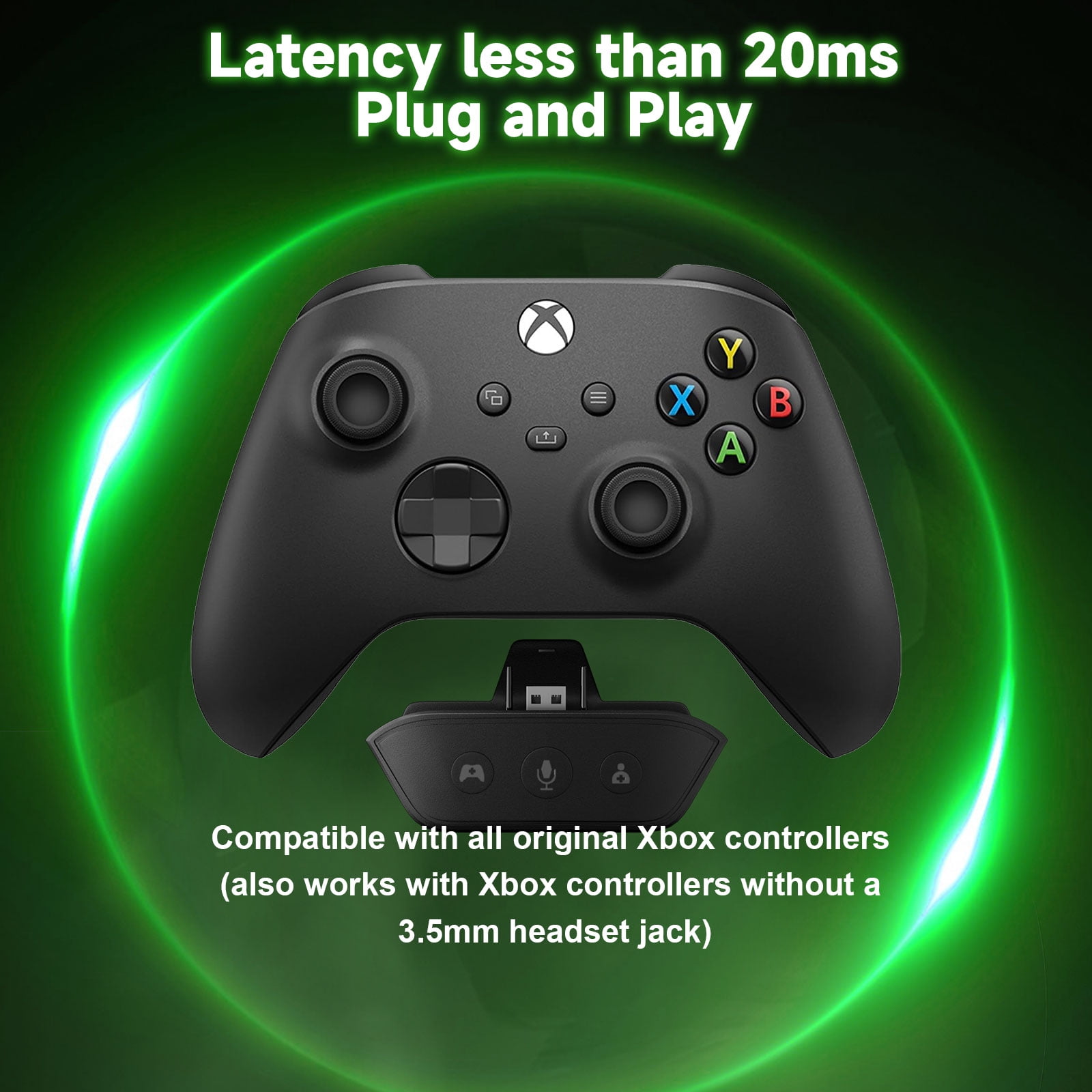 Wireless Gaming Headset for Xbox with Game/Chat Audio Balance, Mic Mute, Bluetooth, 3D Surround Sound, Foldable Bluetooth Headset Works with P5, Mac, PC, Switch - Long Battery Life