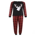 thumbnail image 2 of PENGXIANG Matching Family Christmas Pajamas Set  Raglan Bear Printe Top Plaid Pants Set Sleepwear, 2 of 7