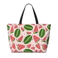 thumbnail image 2 of Pofeuu Watermelon Print Beach Bag,Waterproof Sandproof Beach Tote Bag, Large Capacity Foldable Beach Bags for Women, 2 of 7