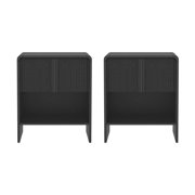 Novara Contemporary 22 Nightstand in Black (1-Drawer)