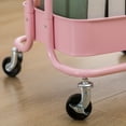 Watch TOOLF 3-Tier Mesh Wire Metal Rolling Cart Easy