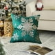 thumbnail image 1 of Decoraciones navideñas, adornos navideños, funda de cojín con copos de nieve navideños, funda de cojín con cierre de cremallera invisible, una funda de almohada, sin relleno, funda de almohada de poli, 1 of 6