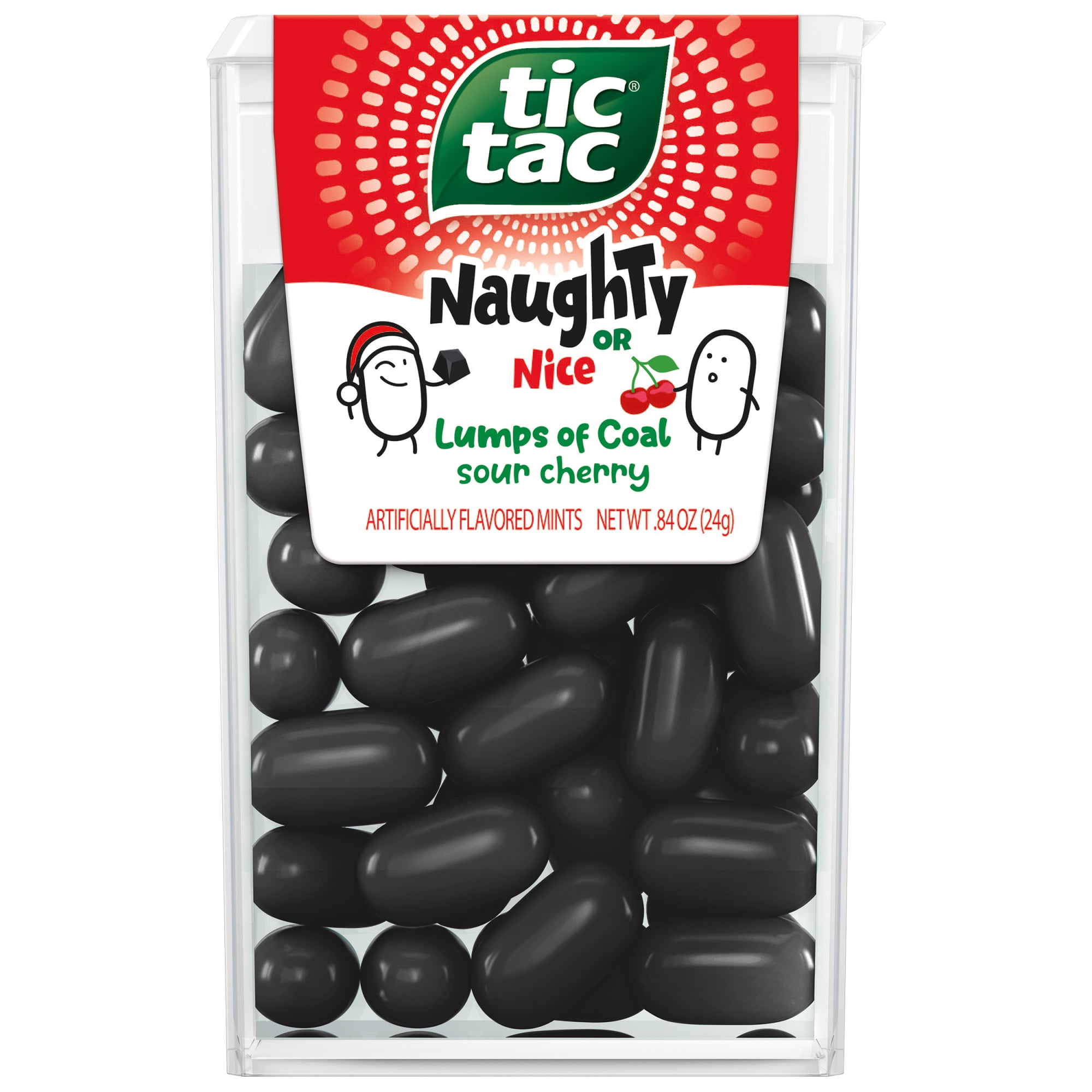 Tic Tac, Sour Cherry Mints, Naughty Or Nice Lumps Of Coal, 0.84 oz
