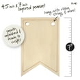 thumbnail image 2 of Plaid Unpainted Wood Suraces, Pennant, 7", 2 of 6