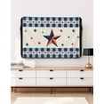 thumbnail image 5 of 4th of July Outdoor TV Cover 60 to 65 Inch Weatherproof, Country American Star Blue Plaid Patriotic 600D Oxford TV Covers with Waterproof Zipper, Outside Flat TV Screen Protector Size 58"Wx37"Hx4.5"D, 5 of 7