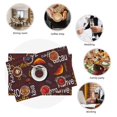 thumbnail image 6 of Rocae A Cup Of Black Coffee On A Saucer Printed Heat Resistant Place Mats,Classic Hemstitch Cloth Fabric Placemats Imitation Linen Place Mat Table Mats 18x12 inch, 6 of 9