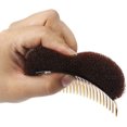 thumbnail image 2 of Torubia 2Pcs Charming Bump It Up Volume Inserts Sponge Styling Insert Do Beehive Hair Styler Bun Maker Tool Hair Base Hair Comb Hair Styling Accessories(Brown), 2 of 8