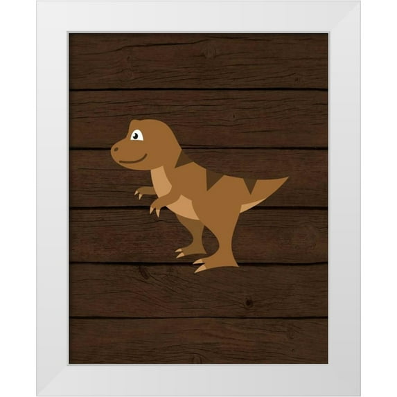 Robinson, Tamara 15x18 White Modern Wood Framed Museum Art Print Titled - Dinosaur Wood IV