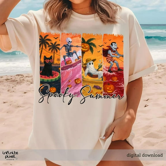 Summerween T-shirt, Summer Vacation Shirt, Halloween Shirt, Summer TH140635