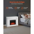 thumbnail image 3 of BaPiPro 43 Inch Freestanding Electric Fireplace with Mantel, White Frame & Black Core, 3 of 9