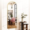thumbnail image 5 of BEAUTYPEAK Arched Full Length Floor Mirror 59.1"x16" Full Body Standing Mirror,Gold, 5 of 8