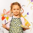 thumbnail image 2 of Yellow Leopard Print Pattern Kids Aprons for Girls and Boys,Adjustable Neck Strap Toddler Aprons for Kids Cooking Baking, 2 of 6