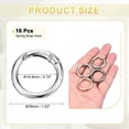 thumbnail image 2 of Uxcell 16 Pcs Anillos de resorte metálicos, 1"/26mm Clips para llaveros y manualidades, plateado-blanco, 2 of 6