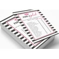 thumbnail image 3 of Inkdotpot 50-Pack Bulk Party ActivityGame Polish Or PornGameCards Striped kiss the miss good byeBachelorette Party Bridal Shower Collection, 3 of 7