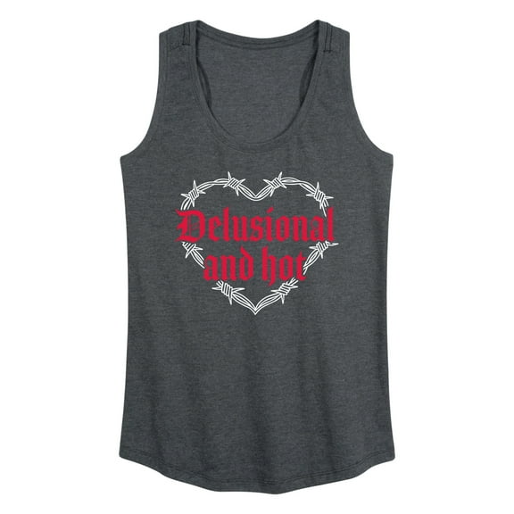 Instant Message - Delusional & Hot - Women's Racerback Tank Top
