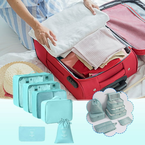 Clearance! Boovnll 6 Set Packing Cubes for Travel, Multi-Functional Sorting Packages, Suitcase Organizer Compression Packing Cubes for Travel Luggage & Accessories, Packing Cubes