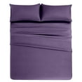 thumbnail image 1 of Ensemble de Literie Quatre Pièces en Microfibre Brossée Douce, Drap de Lit Complet et Housse de Couette, 1 of 4