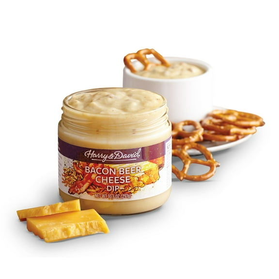 Harry & David Bacon Beer Cheese Dip, Food Spread For Pretzels, Crackers, Breads, Sandwich Spread Topping, Cheese Boards Appetizer, Charcuterie, 10.5Oz