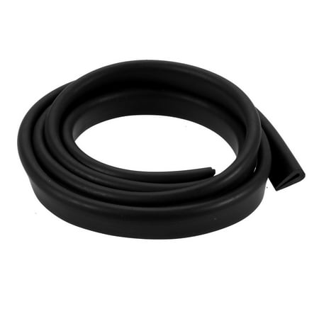 1M Long 2mm Groove Wide 13mm Height Rubber Hollow Air Sealed Seal Strip Black