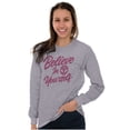 thumbnail image 4 of Cute Inspirational Motivation Alien Women's Long Sleeve T Shirt Brisco Brands M, 4 of 6