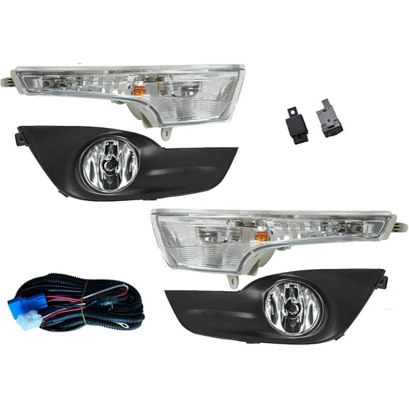 Pair Fog Light & Corner Turn Signal Lamp w/Wiring Fit for 2013-2015 Altima NI2531118