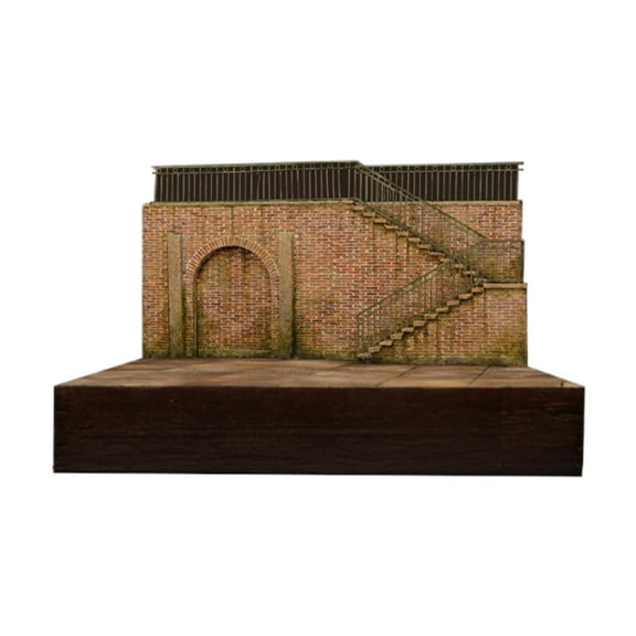 Zxpjkyu 1/35 Building Model Kit Architecture Model DIY Scene Wood Foam Open Air Workshop