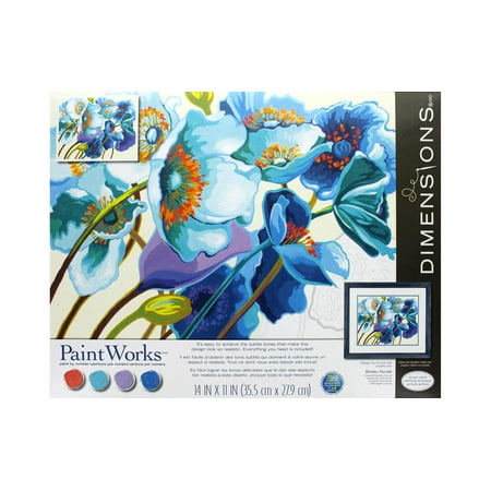 UPC: 0088677916572 | Paintworks Paint By Number 14×11 Blue Poppies