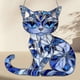 thumbnail image 2 of Refractive Acrylic Kitten Ornament With Hanging Chain Shatterproof Acrylic Pendant For Window Wall Garden Patios Balcony 20X20X0.2cm, 2 of 5