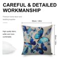 thumbnail image 2 of Many blue butterflies are dreamy Linen toss pillowcase Decoration pillowcase Gift preferred 20x20" Cushion cover 2 set Sofa pillowcase Sofa bedroom living room car, 2 of 8
