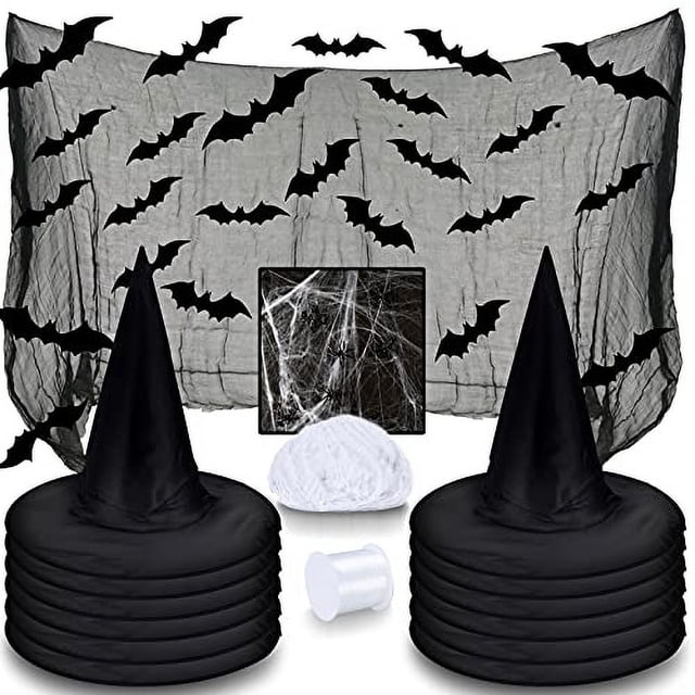 Kit de Sombrero de Bruja de Halloween y Decoraciones Colgantes.