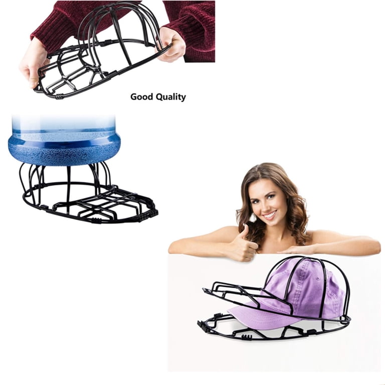 Hat Washer Cage for Washing Machine, Cap Washer with Mesh Bags, Hat Washer for Baseball Caps, Hat Cleaner/Cleaning Protector Cage (White - 2 Pack