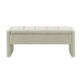 thumbnail image 4 of GZXS 47.25" Ottoman with Storage, Upholstered Entryway Bench with Safety Hinges, Bedroom Bench End of Bed, Light Gray, 4 of 8