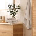 thumbnail image 3 of MALLONI HOME Ultra Soft 3 Pack Cotton Towel Set, Contains a Bath Towel 28x55 inch, a Hand Towel 16x24 inch & a Wash Coth 12x12 inch, Ideal Everyday use, Compact & Lightweight - Tan, 3 of 6