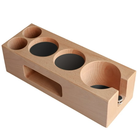 

Sijiali 2Pcs Wood Espresso Tamper Holder Five Hole Slots Stable Adjustable Height Coffee Tamper Stand for Home