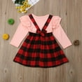 thumbnail image 4 of Ensemble de Vêtements de Noël pour Bébé Fille 0-4 Ans T-Shirt Noir + Jupe à Carreaux Rouges Tenues pour Filles Costumes pour Enfants, 4 of 4