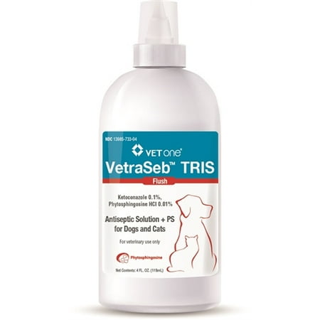 VETONE VetraSeb TRIS Antiseptic Flush for Dogs & Cats 4 (Best Antiseptic For Cuts)