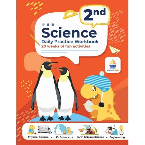 2nd Grade Science: Daily Practice Workbook 20 Weeks of Fun Activities (Physical, Life, Earth and Space Science, Engineering Video Explanations Included (Paperback)