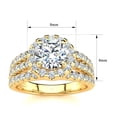 thumbnail image 2 of SuperJeweler 2 Carat Lab Grown Halo Diamond Engagement Ring In 14K Yellow Gold For Women, 2 of 6