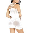 thumbnail image 5 of Levmjia Women Fishnet Halter Mesh Mini Lingerie Dress Sleeveless Sheer Bodycon Nightgown Hollow Out Spring Summer Indoor Leisure Solid Color Slim Short Skirt Bedroom, 5 of 9