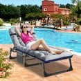 thumbnail image 6 of Slsy 3-in-1 Tanning Chair, 5-Position Adjustable Heavy Duty Folding Chaise Lounge Chair with Cushion, Portable Beach Lounge Chair for Outdoor Sunbathing Patio Pool Lawn Deck Poolside, 6 of 16