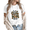 White-1, variant on Women fun Dog Mom Retro Stacked Leopard Paw Print Graphic Tees T-Shirt Tops Round Neck Printed Cotton T-Shirt Black S-5XL
