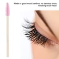 thumbnail image 5 of YAHHU 100PCS Disposable Bamboo Handle Eyelash Brush Eco Friendly Makeup Wand Spoolies Roseate Pink 4.33 inches / 11 cm[cite: 1, 2], 5 of 9