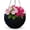 Black, variant on Headwind New Castle Planter – ”8 Grey Lightweight Durable Woven‑Style Round Tapered Pot with Drainage Plug for Indoor Plants & Outdoor Use by Robert Allen