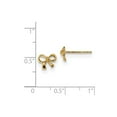 thumbnail image 2 of Real 14kt Yellow Gold Gold Polished Bow Post Earrings; for Adults and Teens; for Women and Men, 2 of 2
