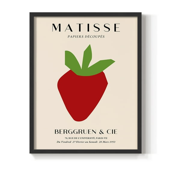 Matisse CLXXI Framed Print in Black Solid Wood 8 x 10 Framed Print