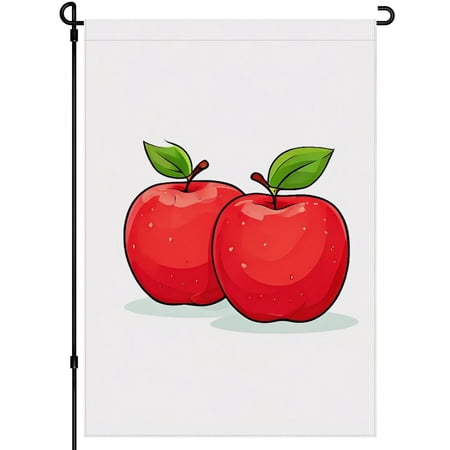 Fall-featured Versatile Outdoor Garden Flag for Yard Home Porch Decoration Durable Vintage Illustration Apple Camping Flags for Campsite 28x40inch Washable Double-Colored House Flag
