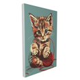 thumbnail image 2 of 16x24 inch Lovely Cat & Knitting Wool Ball Canvas Painting Wall Decor,Family Room Decor Children'S Room Accessory,Funny Cat & Knitting Wool Ball Poster Paintings,Charm Gift For Cat Enthusiast, 2 of 6