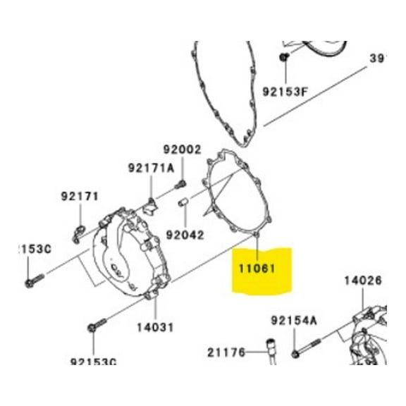 Kawasaki OEM Generator Stator Cover Gasket 2016-2022 ZX636 Ninja ZX6R 11060-0249