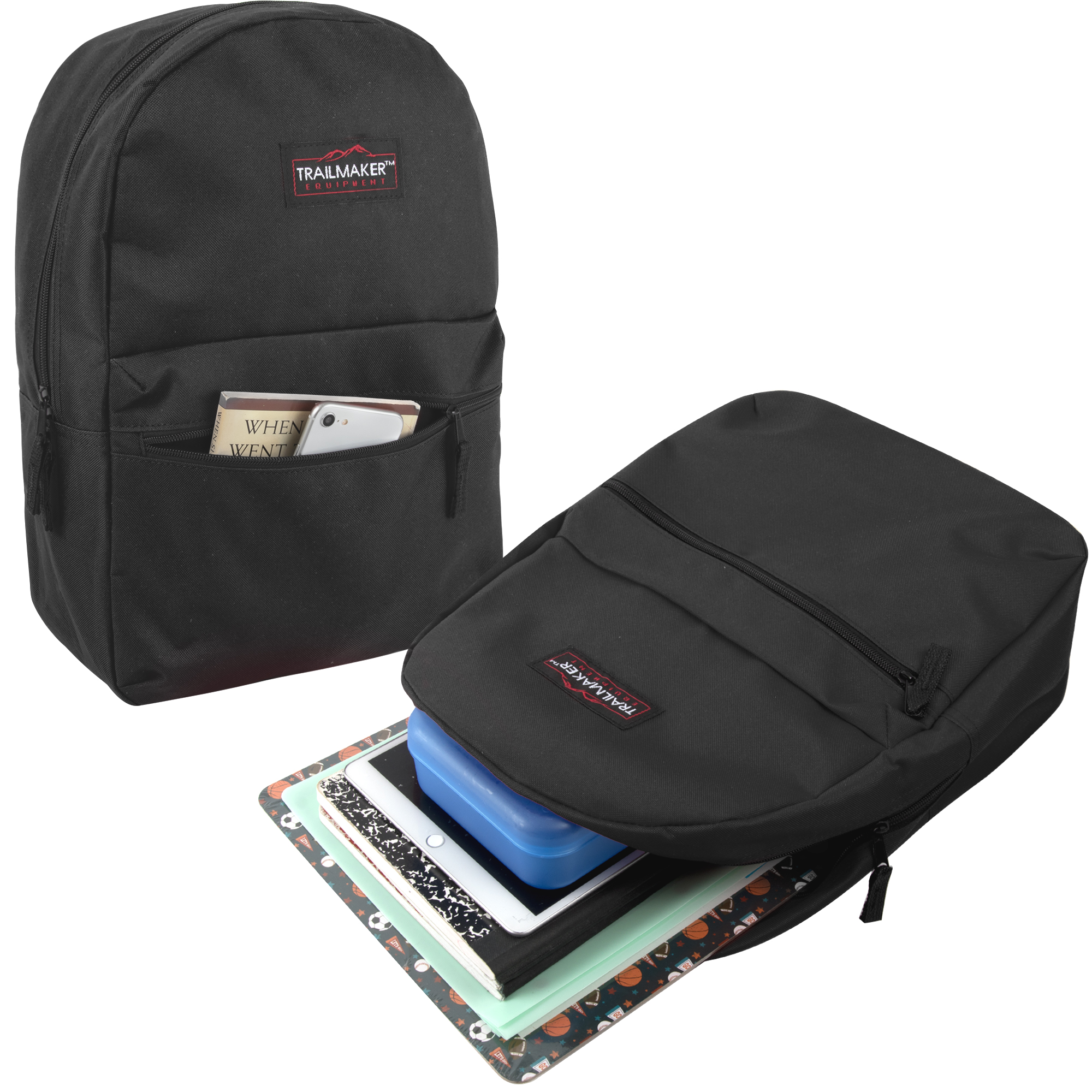 Trailmaker Classic Solid Color 17 Inch Backpack photo 6